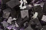 Dark Purple Cubic Fluorite Crystal Plate - China #112616-2